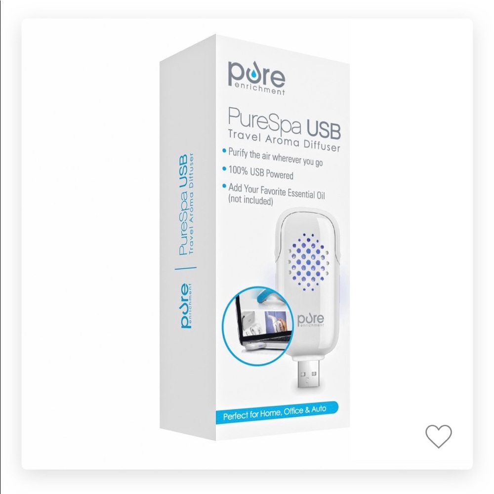 NWT PureSpa Travel Aromatherapy Oil Diffuser